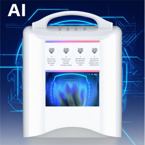 AI Nail Lamp Professional LED UV Gel Dryer Quick Cure No Mess Hands Friendly Salon Home Use