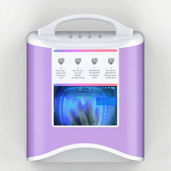AI Nail Lamp Professional LED UV Gel Dryer Quick Cure No Mess Hands Friendly Salon Home Use
